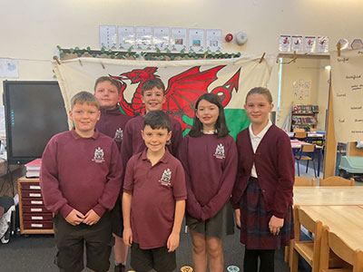 Primary school children in class