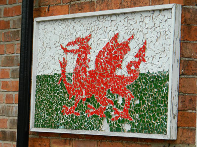 School Welsh flag project