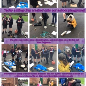 Dosbarth 4 had to become crime investigators today!