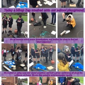 Dosbarth 4 had to become crime investigators today! 