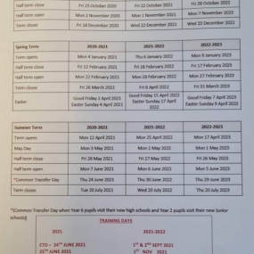 Term Dates